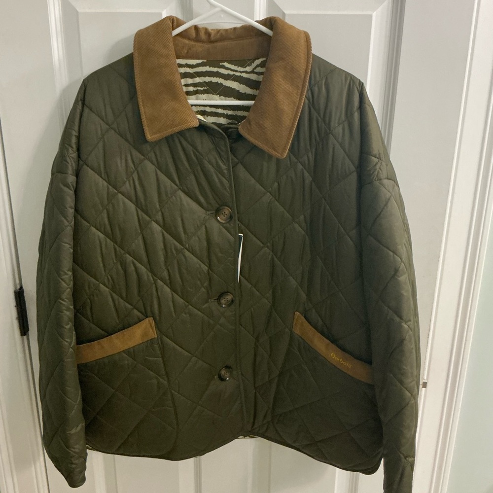 NWT Barbour x House of Hackney Gransden quilted jacket REVERSIBLE US 12 UK 16 - Picture 4 of 12